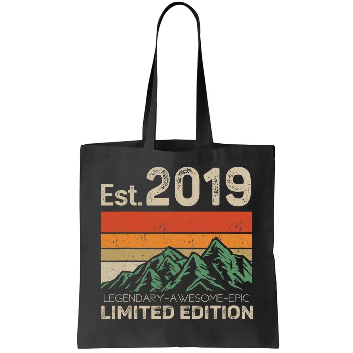 Est 2019 Legendary Awesome Epic Limited Edition 4th Birthday Tote Bag