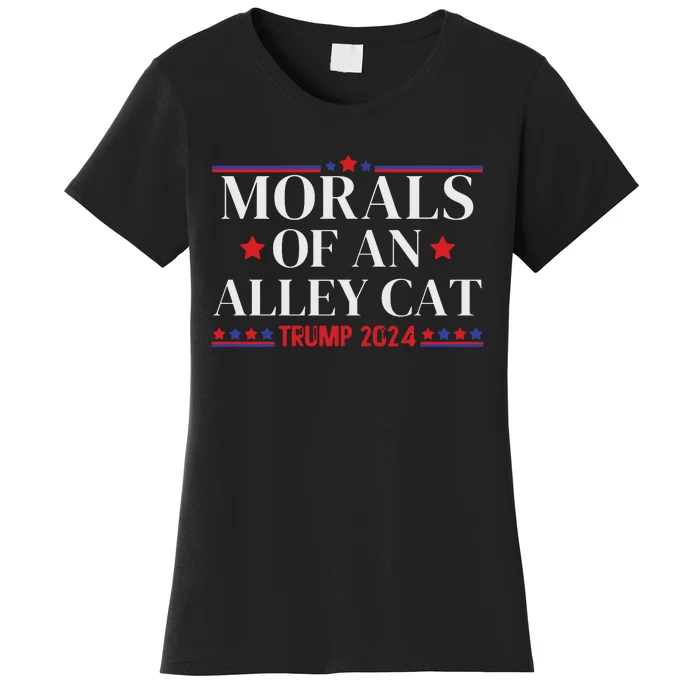 Election 2024 Morals Of An Alley Cat Political Debate Take America Back Maga Women's T-Shirt