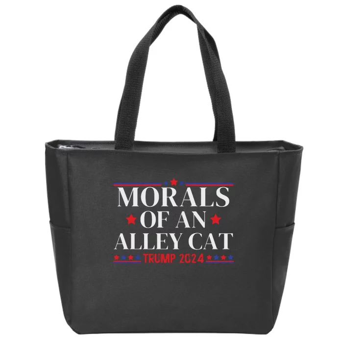 Election 2024 Morals Of An Alley Cat Political Debate Take America Back Maga Zip Tote Bag