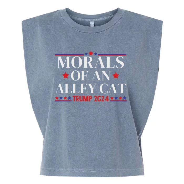 Election 2024 Morals Of An Alley Cat Political Debate Take America Back Maga Garment-Dyed Women's Muscle Tee