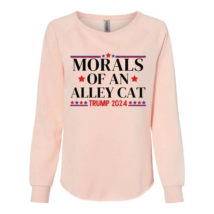 Election 2024 Morals Of An Alley Cat Political Debate Take America Back Maga Womens California Wash Sweatshirt