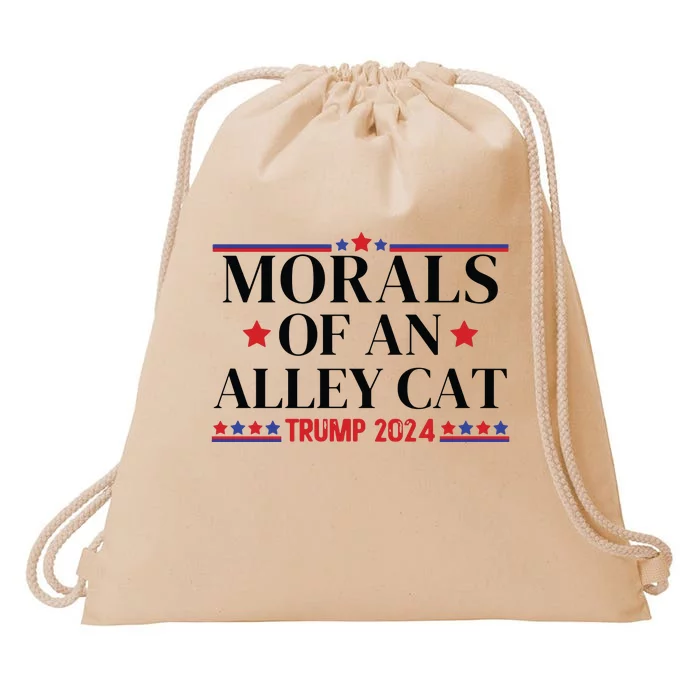 Election 2024 Morals Of An Alley Cat Political Debate Take America Back Maga Drawstring Bag