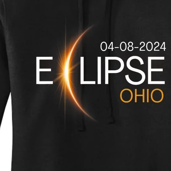 Eclipse 2024 Ohio Solar Totality Eclipse Ohio Solar 2024 Women's Pullover Hoodie