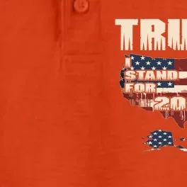 Election 2024 President Trump I Stand Merica Gift Dry Zone Grid Performance Polo