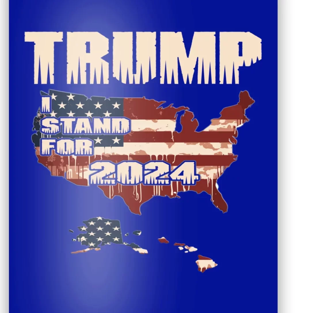 Election 2024 President Trump I Stand Merica Gift Poster