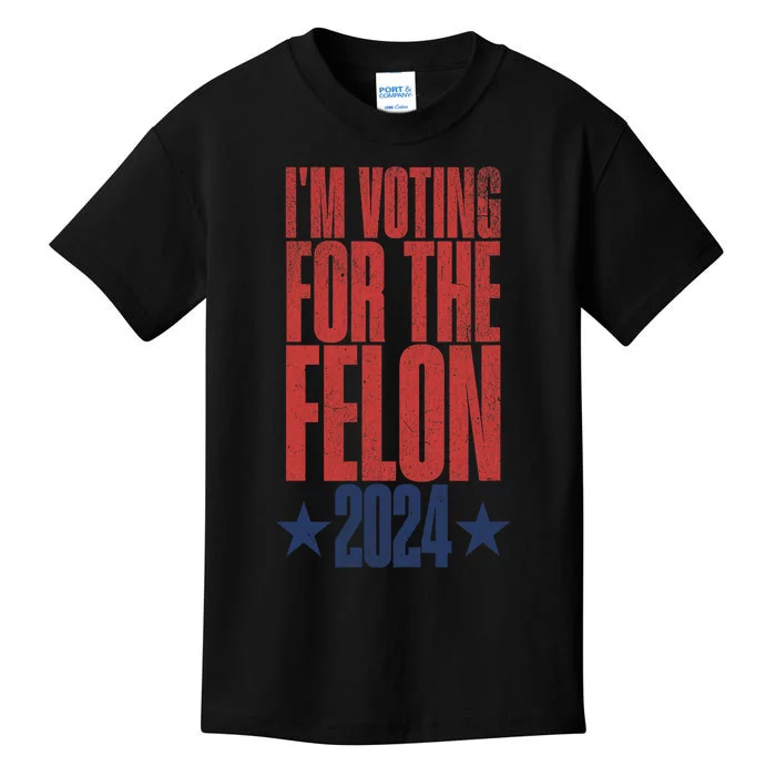 Election 2024 Political Humor IM Voting For The Felon Kids T-Shirt