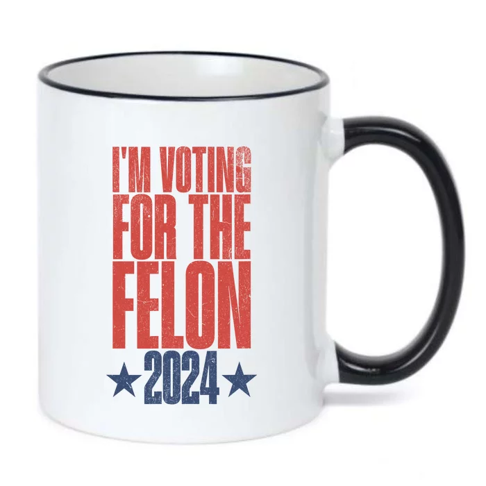 Election 2024 Political Humor IM Voting For The Felon Black Color Changing Mug