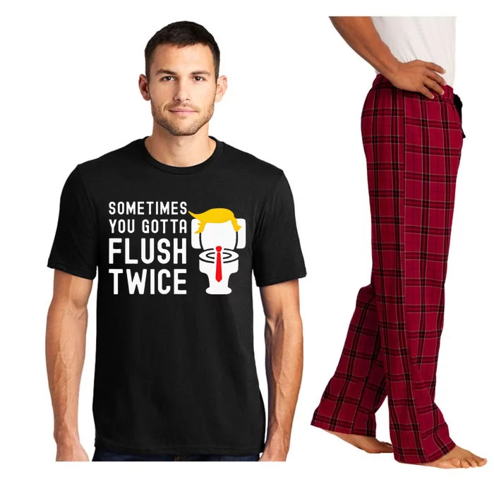 Election 2024 Sometimes You Gotta Flush Twice Pajama Set