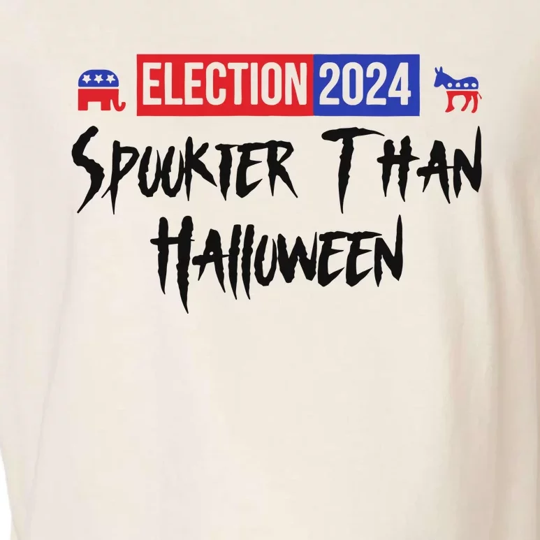 Election 2024 Spookier Than Halloween Political Garment-Dyed Women's Muscle Tee