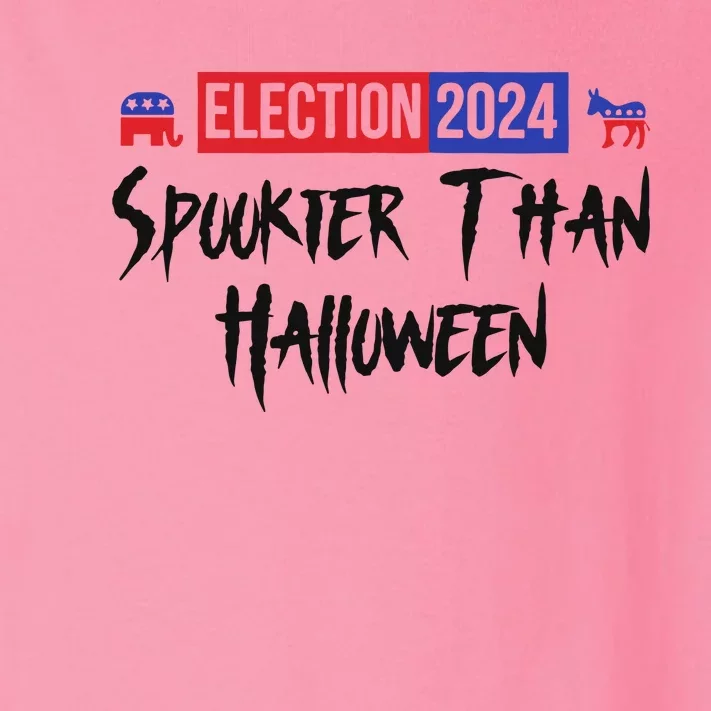 Election 2024 Spookier Than Halloween Political Toddler Long Sleeve Shirt