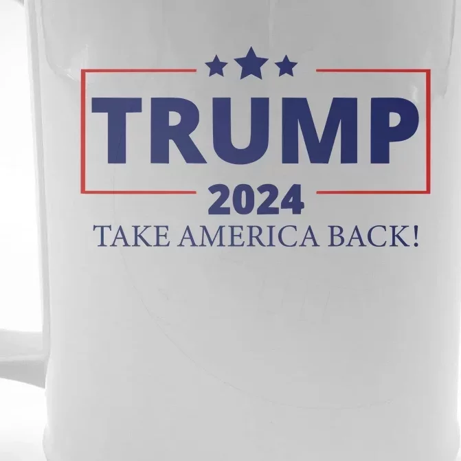 Election 2024 Trump Take America Back Front & Back Beer Stein