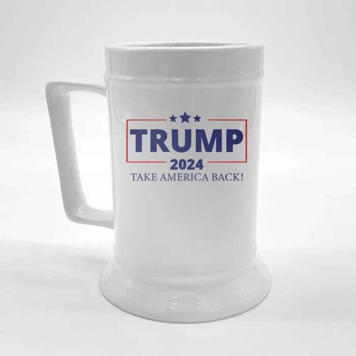 Election 2024 Trump Take America Back Front & Back Beer Stein