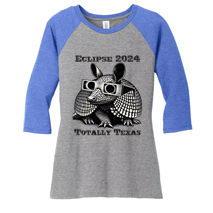 Eclipse 2024 Totally Texas Women's Tri-Blend 3/4-Sleeve Raglan Shirt