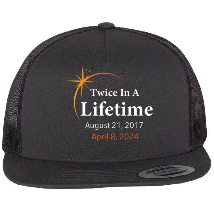 Eclipse 2024 Twice In A Lifetime Solar Eclipse Flat Bill Trucker Hat