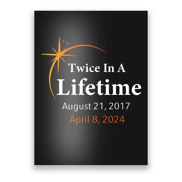 Eclipse 2024 Twice In A Lifetime Solar Eclipse Poster