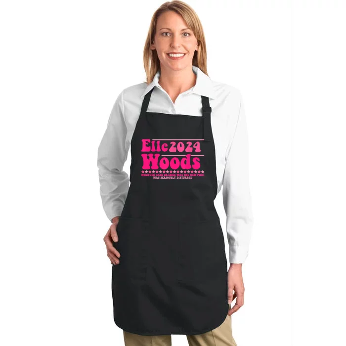 Elle 2024 Woods Funny Pink Full-Length Apron With Pocket