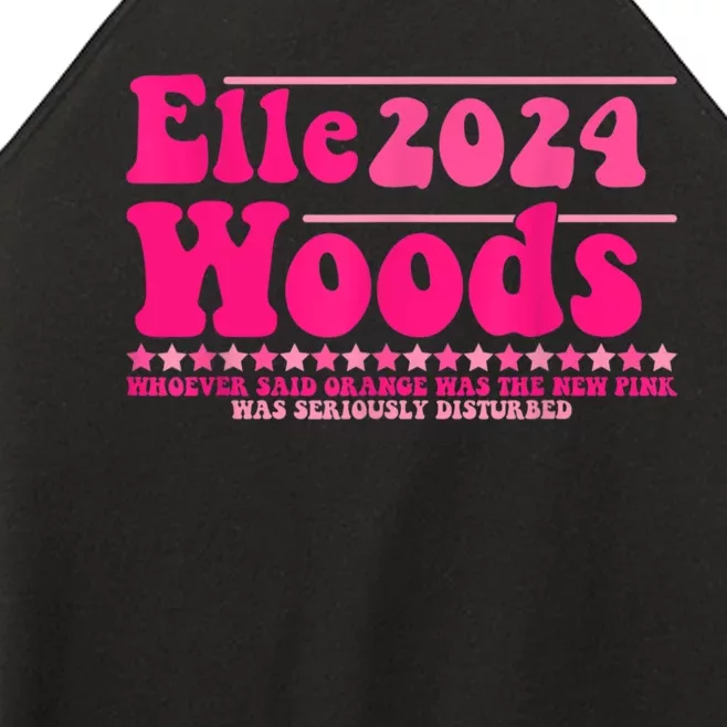 Elle 2024 Woods Funny Pink Women’s Perfect Tri Rocker Tank