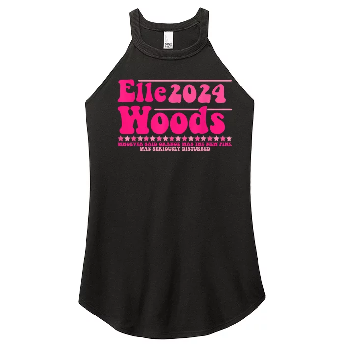 Elle 2024 Woods Funny Pink Women’s Perfect Tri Rocker Tank