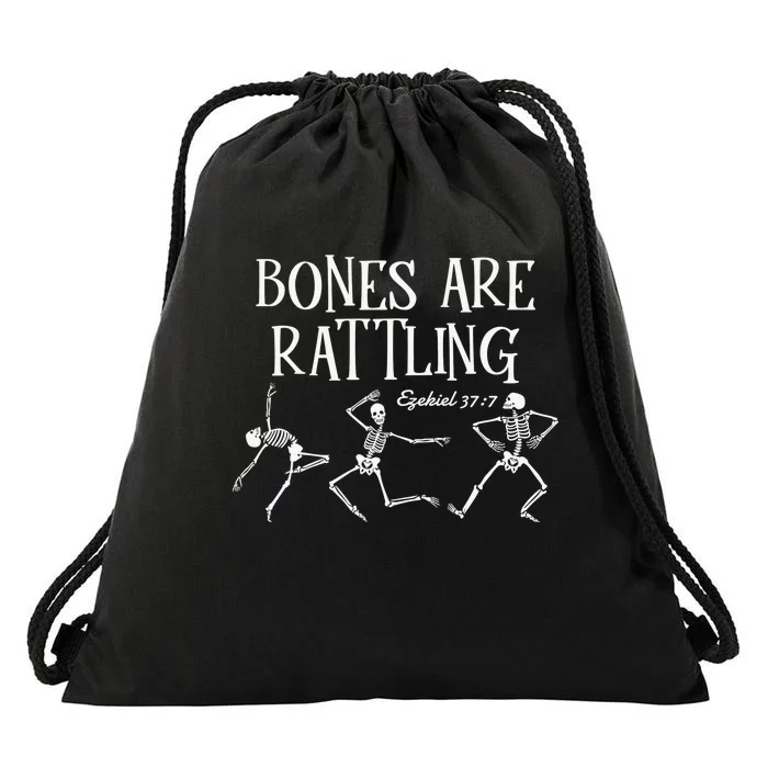 Ezekiel 37 Bones Come To Life Live Again Rattling Christian Drawstring Bag