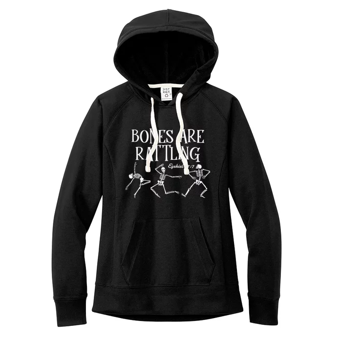 Ezekiel 37 Bones Come To Life Live Again Rattling Christian Women's Fleece Hoodie