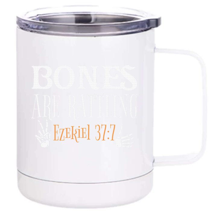 Ezekiel 37 Bones Come To Life Live Again Rattling Christian Front & Back 12oz Stainless Steel Tumbler Cup