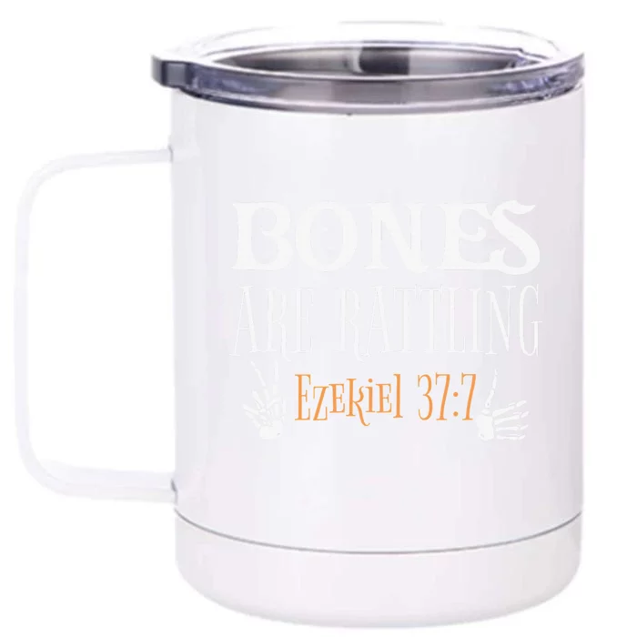 Ezekiel 37 Bones Come To Life Live Again Rattling Christian Front & Back 12oz Stainless Steel Tumbler Cup