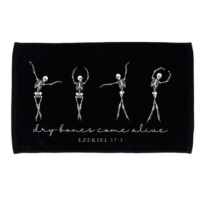 Ezekiel 37 Dry Bones Come Alive Dancing Skeleton Halloween Microfiber Hand Towel