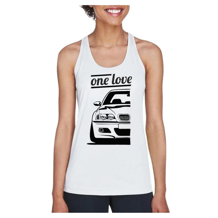 E46 3 Series One Love One Life Women's Racerback Tank