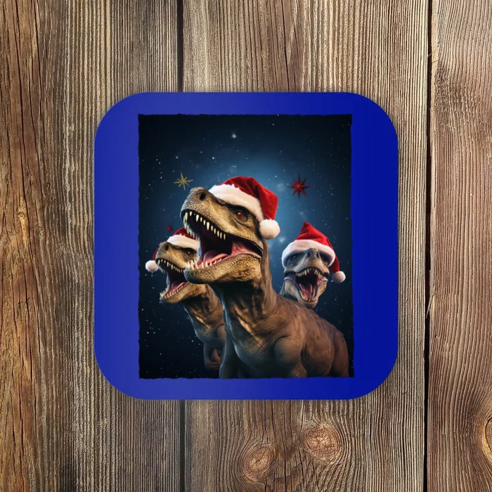 Epic 3 Trex Santa Christmas Trex Gift Coaster