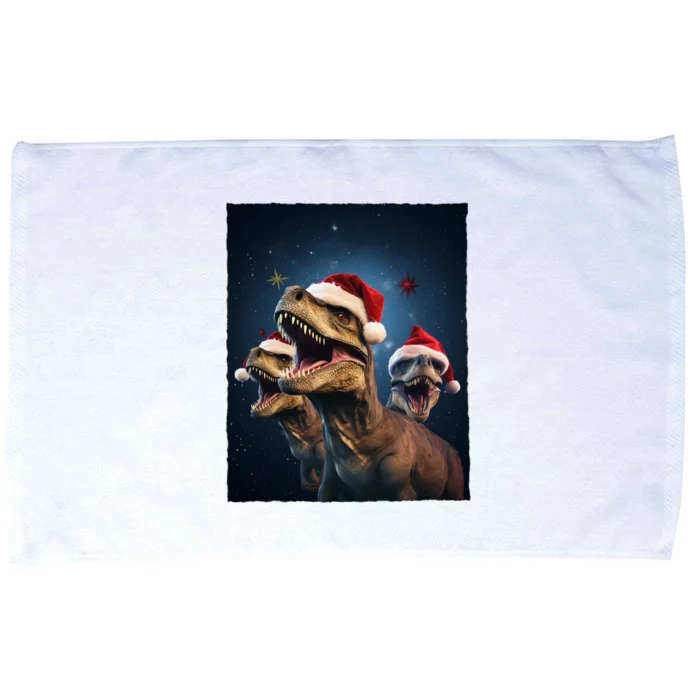 Epic 3 Trex Santa Christmas Trex Gift Microfiber Hand Towel