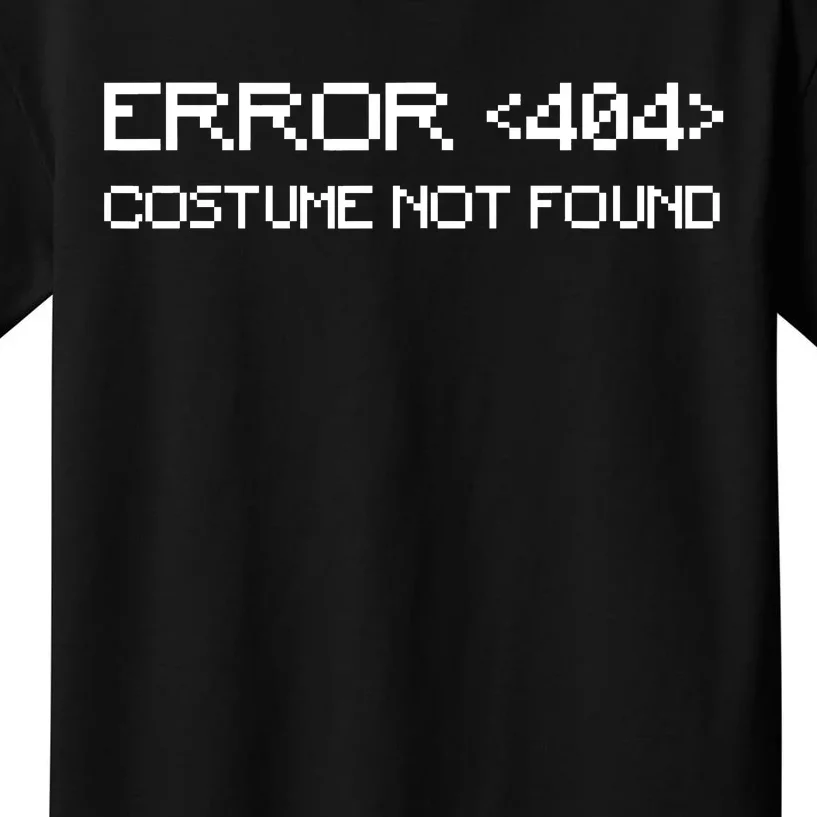 Error 404 Costume Not Found Funny Halloween Kids T-Shirt