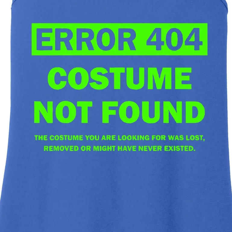 Error 404 Costume Not Found Halloween Matching Ladies Essential Tank