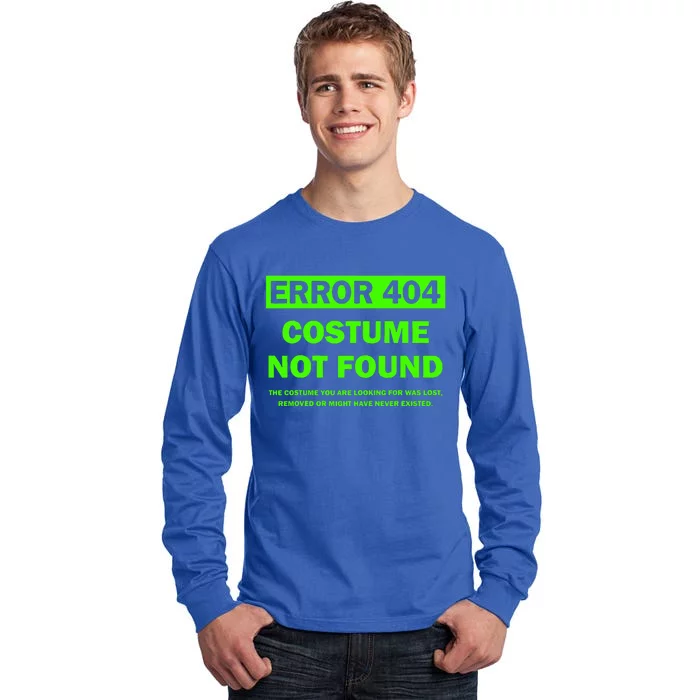 Error 404 Costume Not Found Halloween Matching Tall Long Sleeve T-Shirt