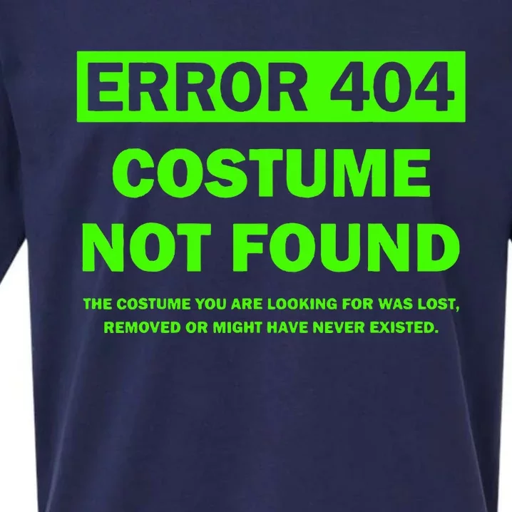 Error 404 Costume Not Found Halloween Matching Sueded Cloud Jersey T-Shirt