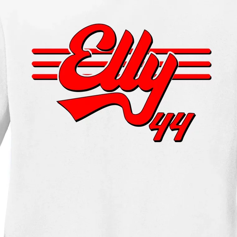 Elly 44 Cincinnati Baseball Ladies Long Sleeve Shirt