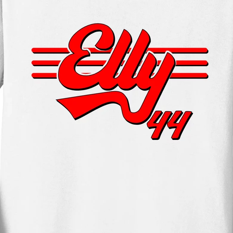 Elly 44 Cincinnati Baseball Kids Long Sleeve Shirt