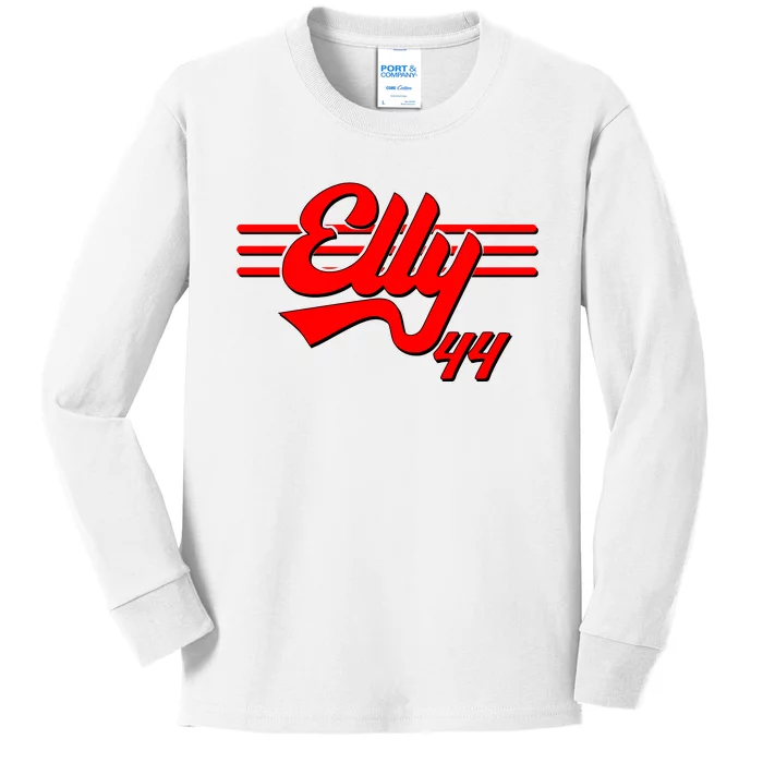 Elly 44 Cincinnati Baseball Kids Long Sleeve Shirt