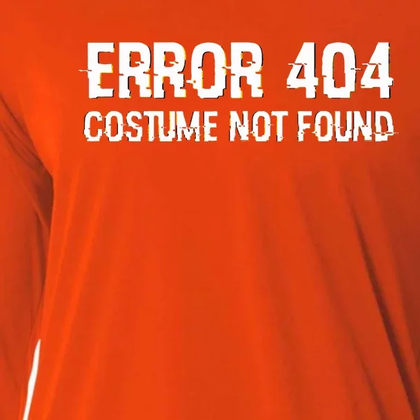 Error 404 Costume Not Found Funny Lazy Halloween Cooling Performance Long Sleeve Crew