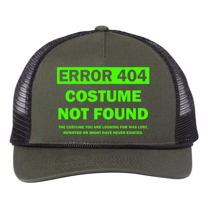 Error 404 Costume Not Found Halloween Matching Retro Rope Trucker Hat Cap