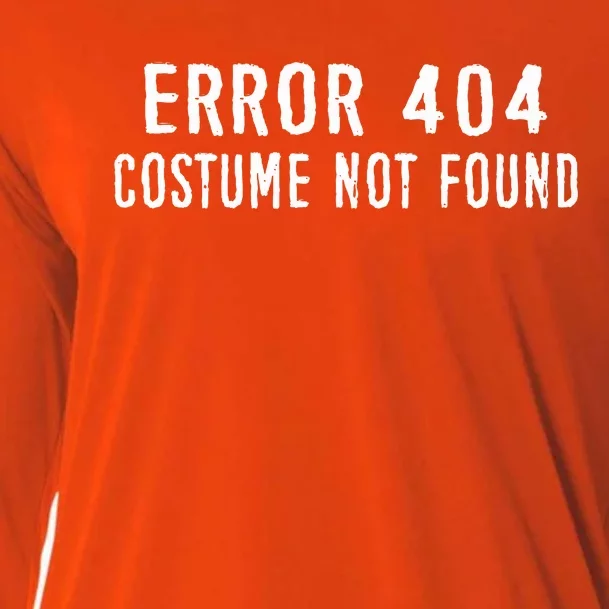 Error 404 Costume Not Found Funny Halloween Costume Cooling Performance Long Sleeve Crew