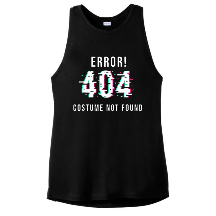 Error 404 Costume Not Found Funny Lazy Halloween Ladies Tri-Blend Wicking Tank