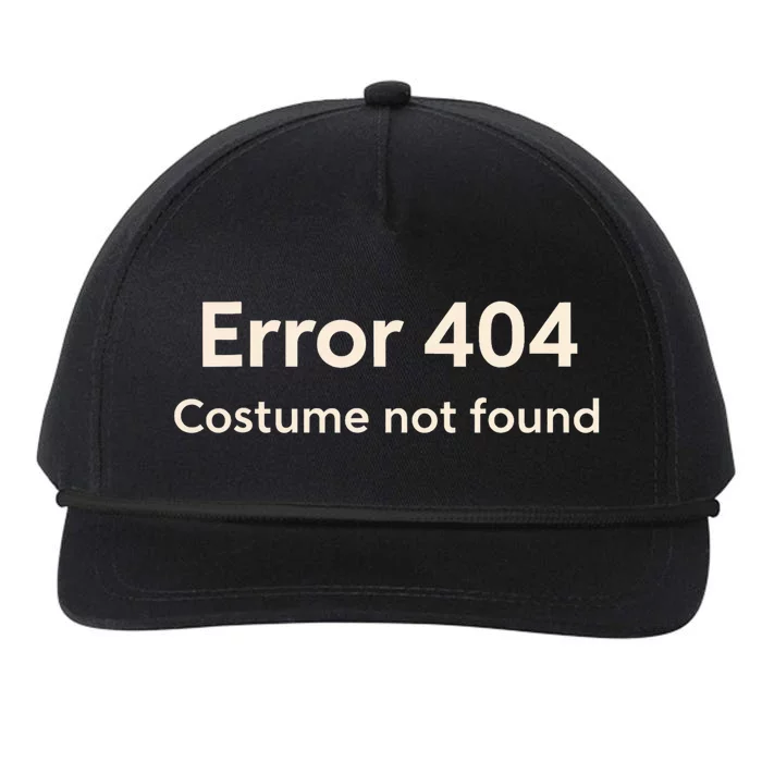 Error 404 Costume Not Found Snapback Five-Panel Rope Hat