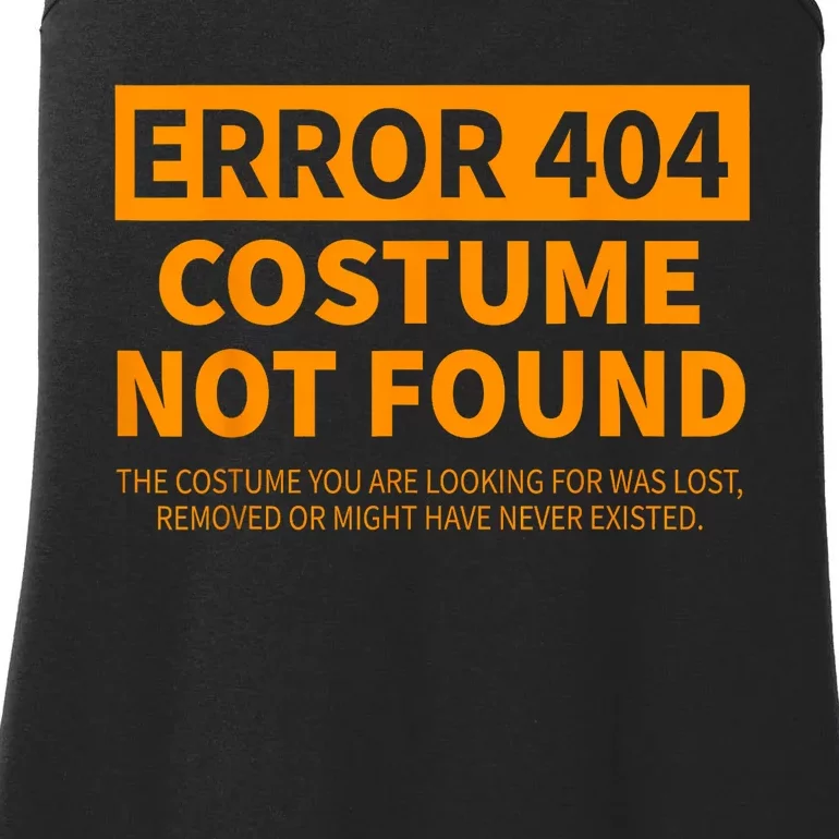 Error 404 Costume Not Found Matching Funny Lazy Halloween Ladies Essential Tank