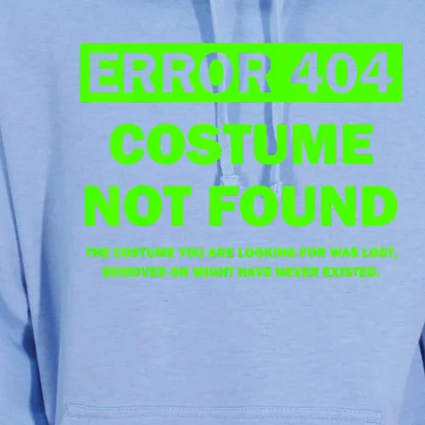 Error 404 Costume Not Found Halloween Matching Unisex Surf Hoodie