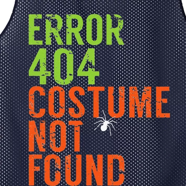 Error 404 Costume Not Found Funny Computer IT Geek Halloween Mesh Reversible Basketball Jersey Tank