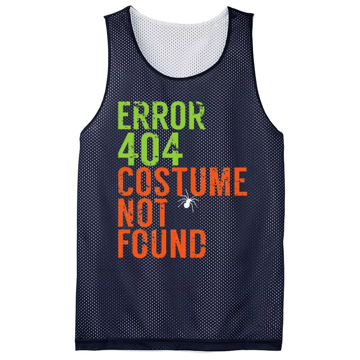 Error 404 Costume Not Found Funny Computer IT Geek Halloween Mesh Reversible Basketball Jersey Tank