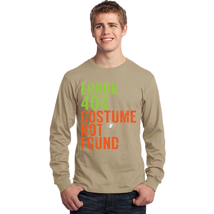 Error 404 Costume Not Found Funny Computer IT Geek Halloween Long Sleeve Shirt