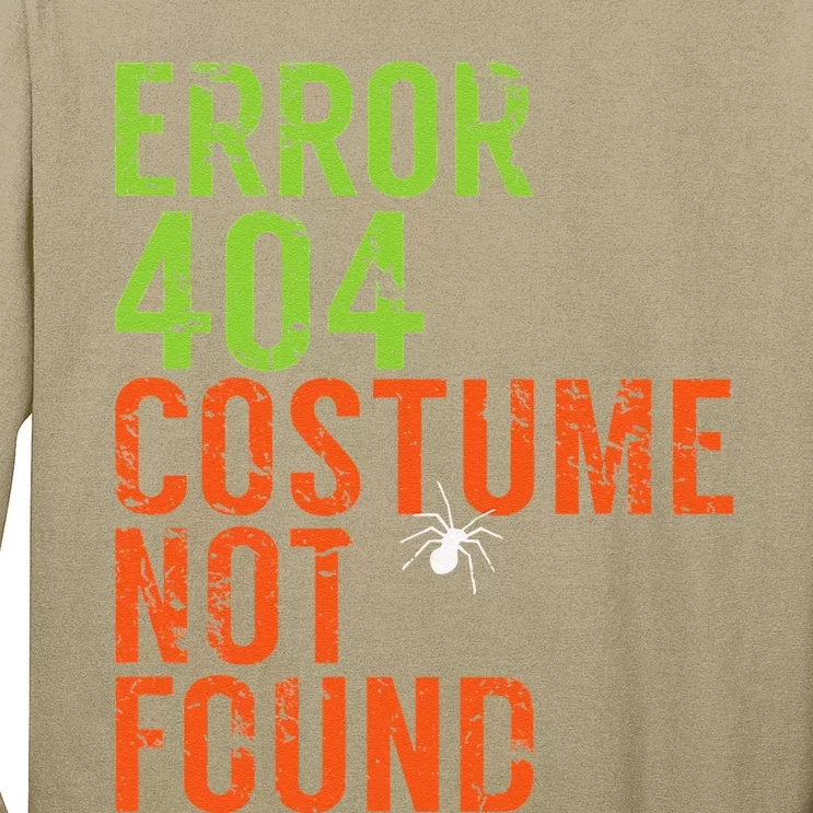 Error 404 Costume Not Found Funny Computer IT Geek Halloween Long Sleeve Shirt