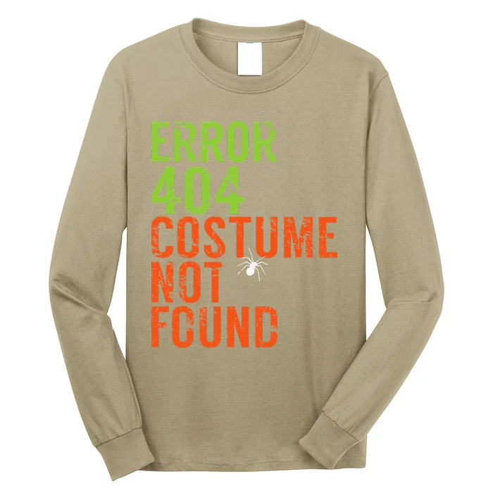 Error 404 Costume Not Found Funny Computer IT Geek Halloween Long Sleeve Shirt