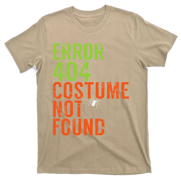 Error 404 Costume Not Found Funny Computer IT Geek Halloween T-Shirt